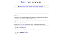 Desktop Screenshot of chessfornovices.com